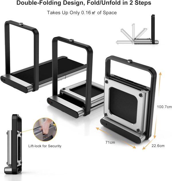 Big Summer Sale Limited Time Offer AED 99د.إ:KingSmith WalkingPad X21 Double-Fold Treadmill Smart Foldable Treadmill Walking and Running Machine Fitness Exercise Gym Alternative...