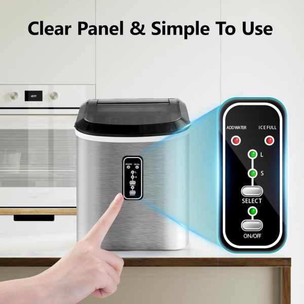 Celebrate with Us Anniversary Limited-Time & Limited-Quantity Deal AED د.إ99-109:EUHOMY Nugget Ice Maker Countertop with Handle, Ready in 6 Mins, 34lbs Per Day, Removable Top...