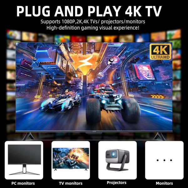 Exclusive for New Users:BADGOAL 2025 New Retro Game Console, Nostalgia Gaming Stick, Classic Video Games with 4K HDMI, 20,000+ Games and 19 Emulators, Upgraded Dual 2.4G...