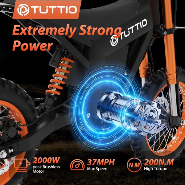 Limited-Time Sale for Summer Surprises AED 99د.إ :Soleil01 Electric-Dirt-Bike for Teens Adults, 14"/12" Fat Tire 2000W Electric-Motorcycle with 48V 21AH Battery Ebike 37MPH...