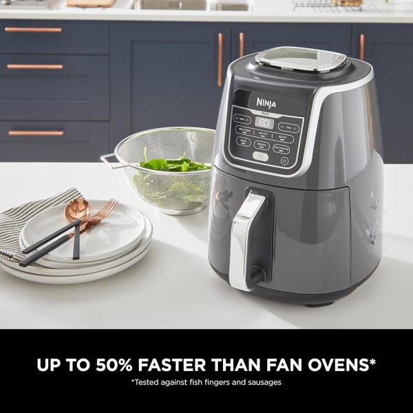 Summer Final Clearance Just AED 99د.إ:Ninja Air Fryer Max Xl, Max Crisp, Air Roast, Bake, Reheat, Dehydrate, 5.2 Liters, 1750 Watts, Grey and Black, AF160ME, 2 Years Warranty