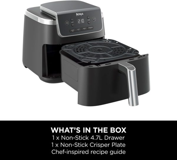 Summer Final Clearance Just AED 99د.إ:Ninja Air Fryer PRO 4.7L, Single Drawer, 4-in-1, Air Fry, Roast, Reheat, Dehydrate, Cooks 1-2 Portions, Digital, Non-Stick Drawer & Crisper...