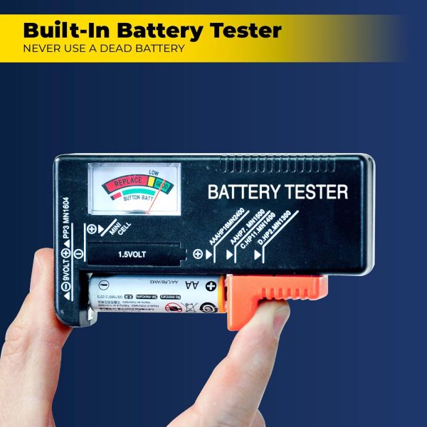 While Stocks Last:Ontel Battery Daddy - Battery Organizer Storage Case with Tester, Stores & Protects Up to 180 Batteries, Clear Locking Lid, As Seen On TV
